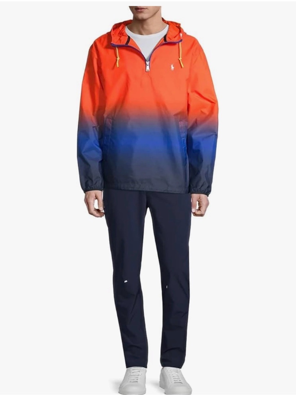 Ralph Lauren Orange to Blue Ombre Hooded Windbreaker